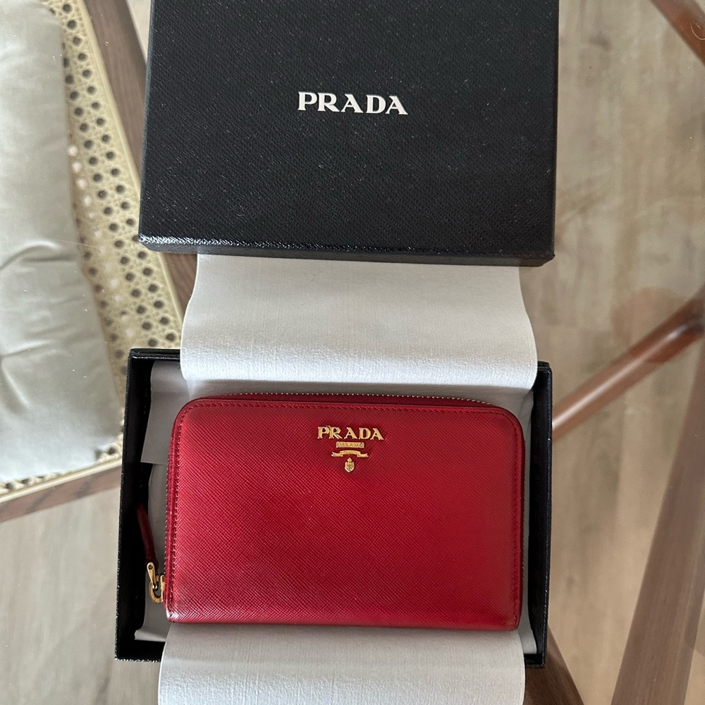 Prada zip wallet